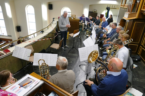 Bläser beim Einführungsgottesdienst